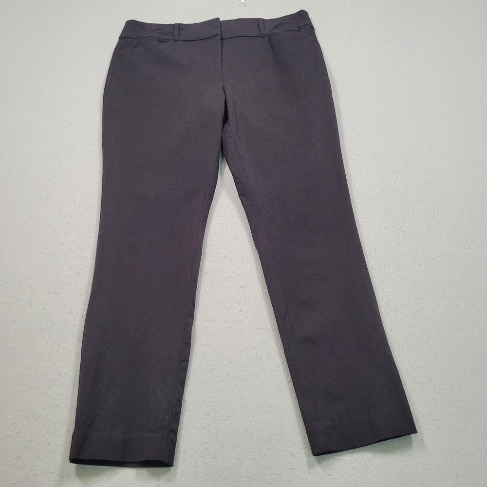 LOFT‎ Outlet Curvy Skinny Ankle Pants Womens size 10 Black Dress Slacks Career